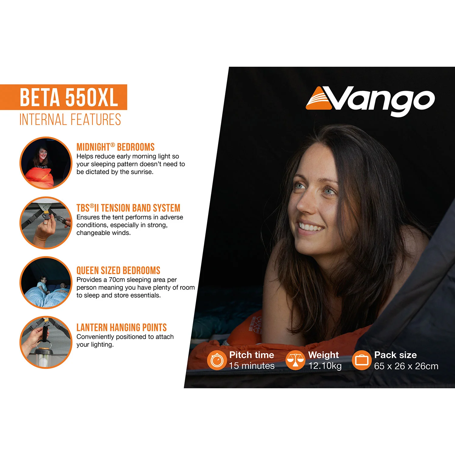 Vango Beta 550XL 5-Person Tent - Image 3