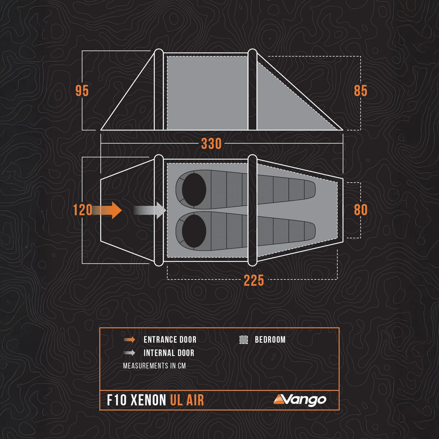 Vango F10 Xenon UL Air 2 Lightweight Tent, 2-Person - Image 5