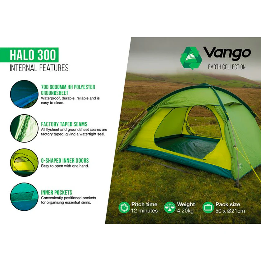Vango Halo 300 3-Person Tent - Image 3