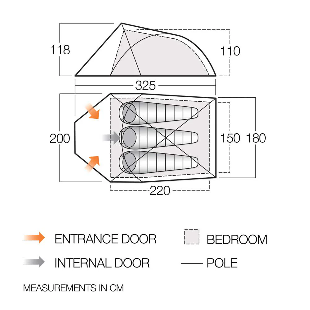Vango Helvellyn 300 3-Person Tent - Image 2