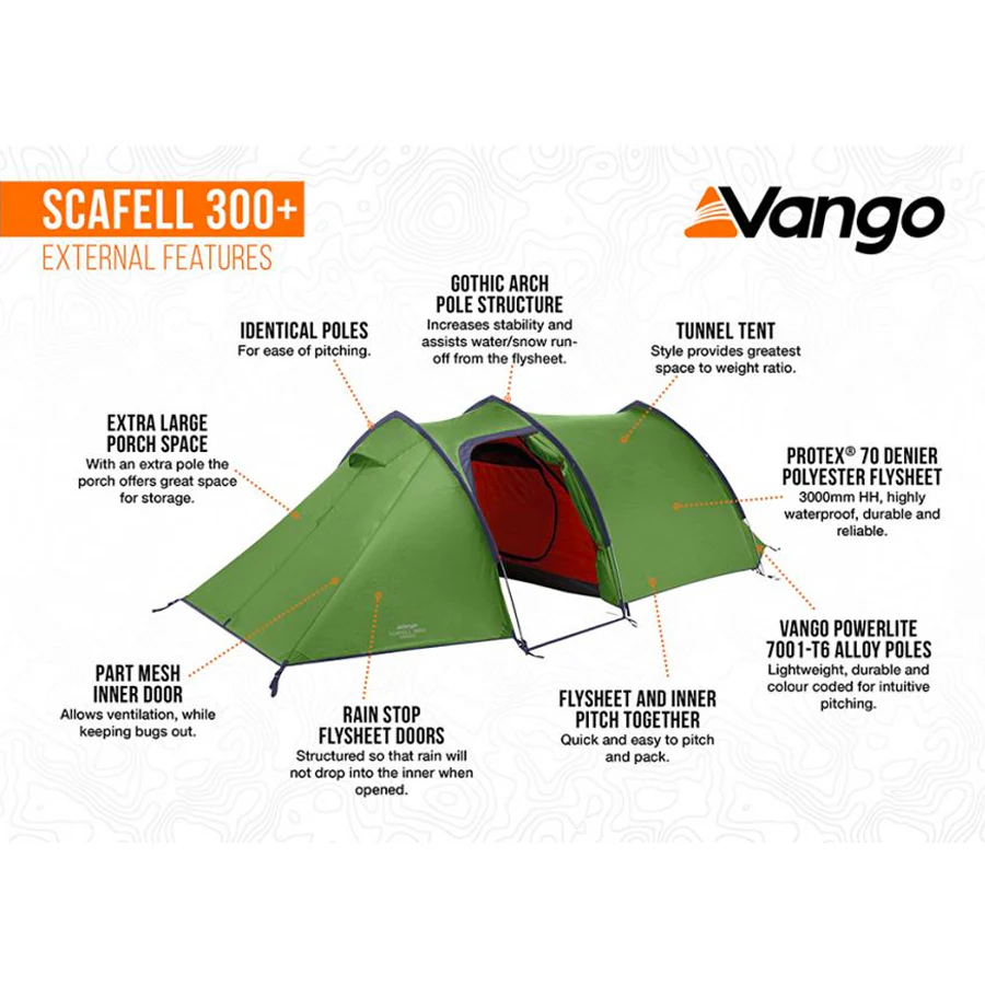 Vango Scafell 300 Plus 3-Person Trekking Tent - Image 13