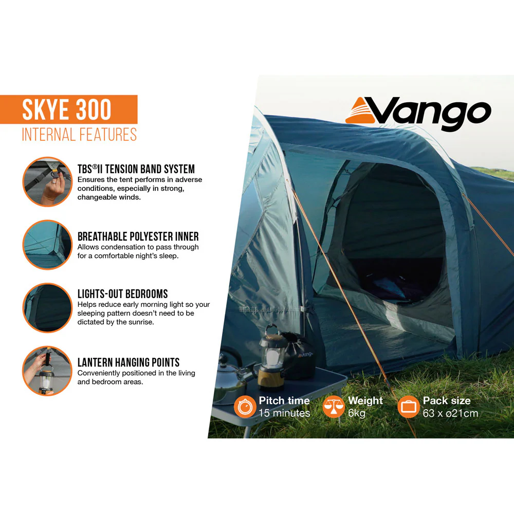 Vango Skye 300 3-Person Tent - Image 3