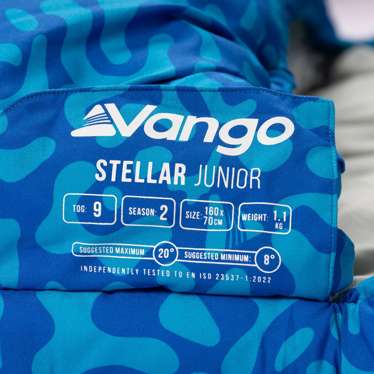 Vango Stellar Junior Kids Sleeping Bag - Atlantic Blue - Image 6