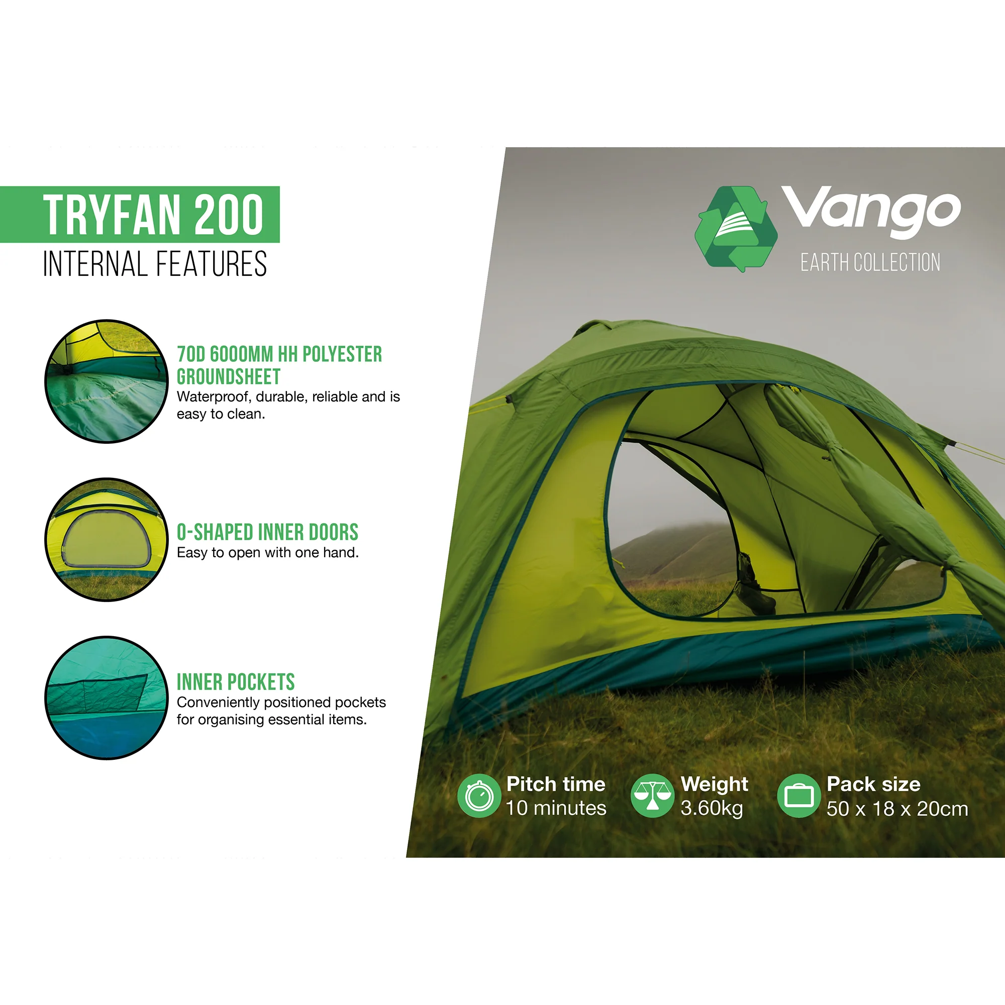 Vango Tryfan 200 2-Person Tent - Image 3