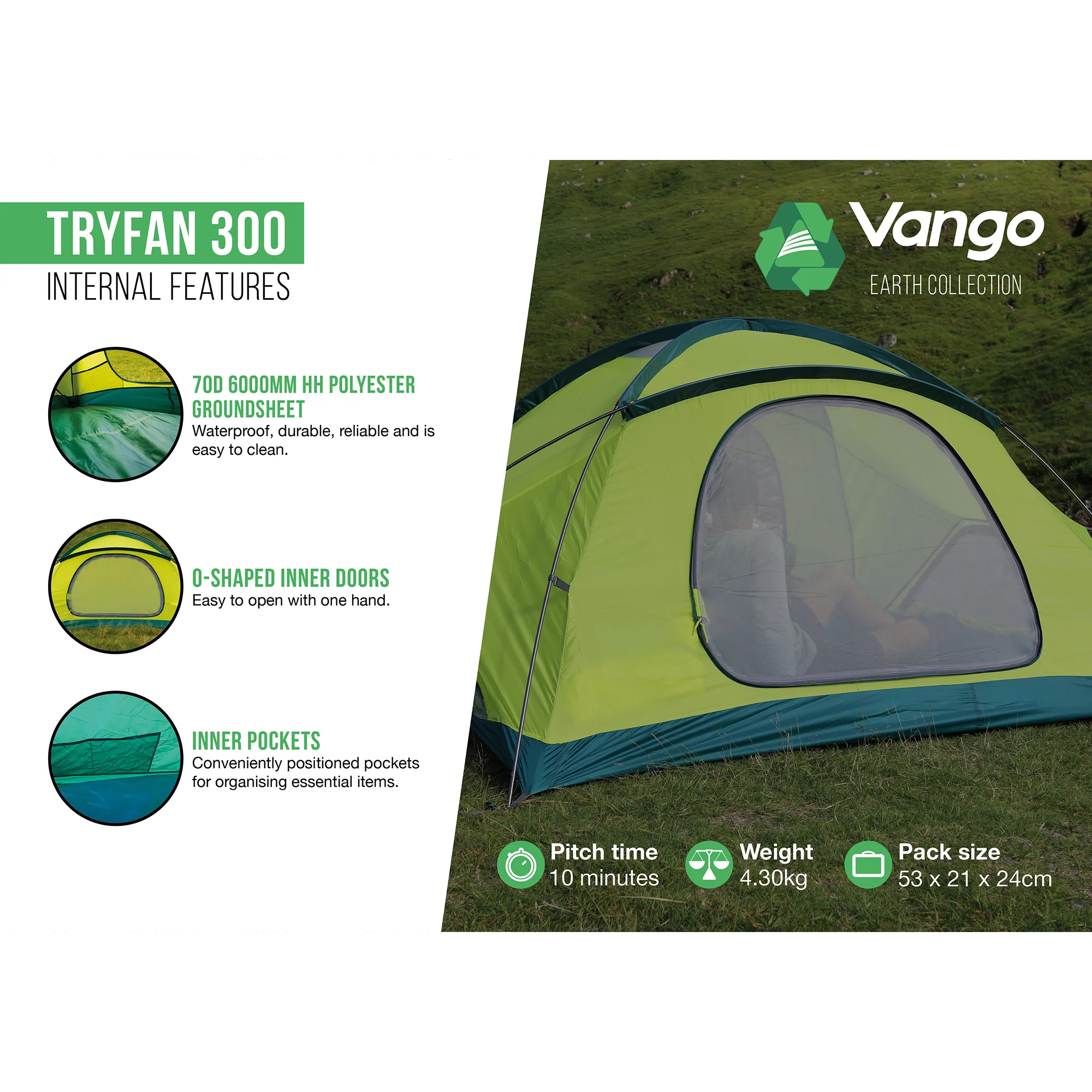Vango Tryfan 300 3-Person Tent - Image 3