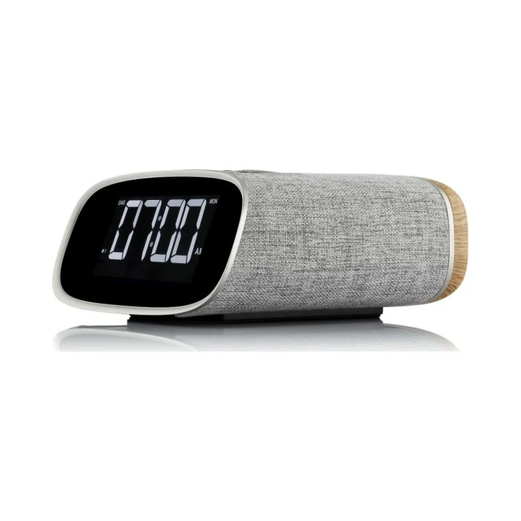 VQ Lark Bedside DAB Radio & Alarm Clock in Grey & Oak - Image 3