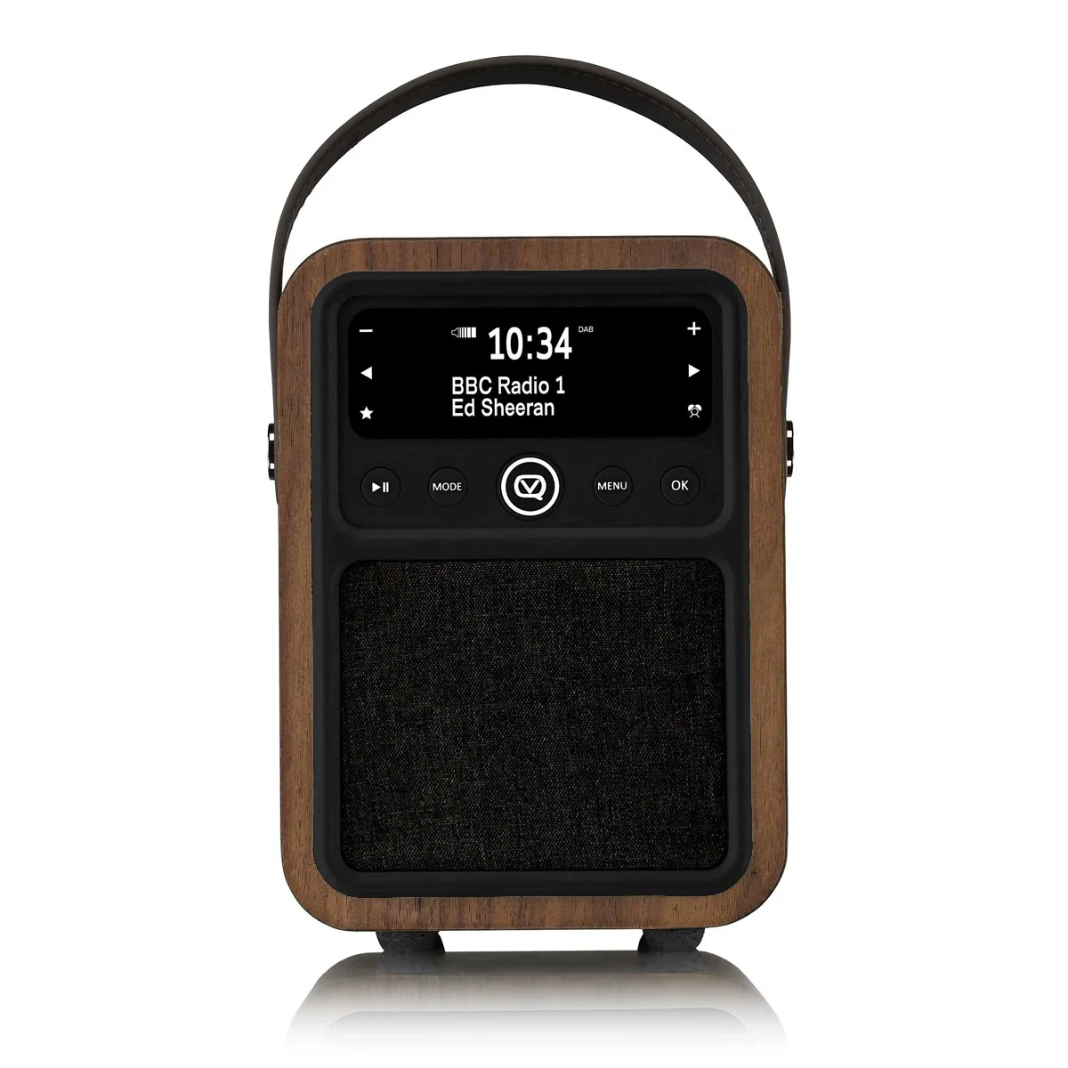 VQ Monty Portable DAB+/FM Radio & Bluetooth Speaker in Black & Walnut
