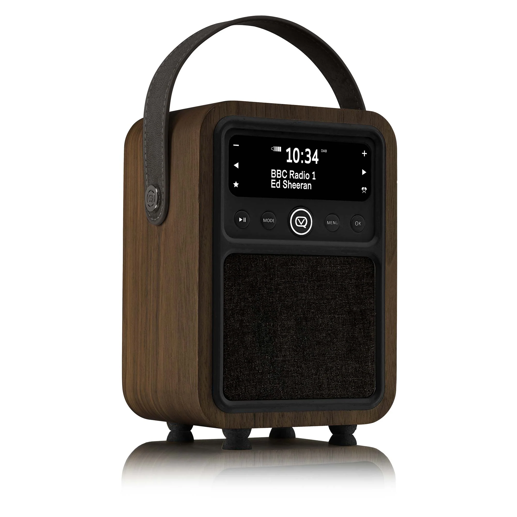VQ Monty Portable DAB+/FM Radio & Bluetooth Speaker in Black & Walnut - Image 2