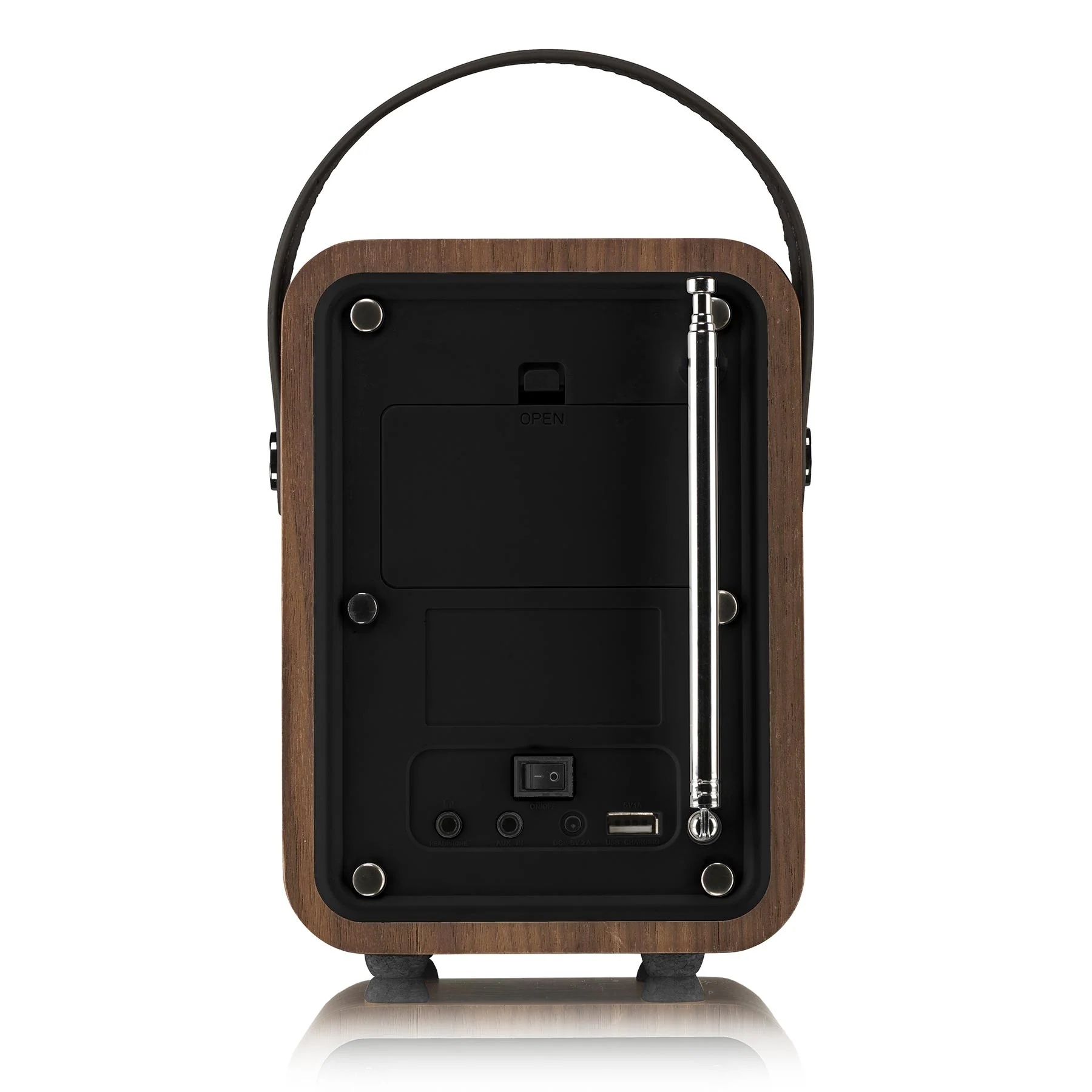 VQ Monty Portable DAB+/FM Radio & Bluetooth Speaker in Black & Walnut - Image 6