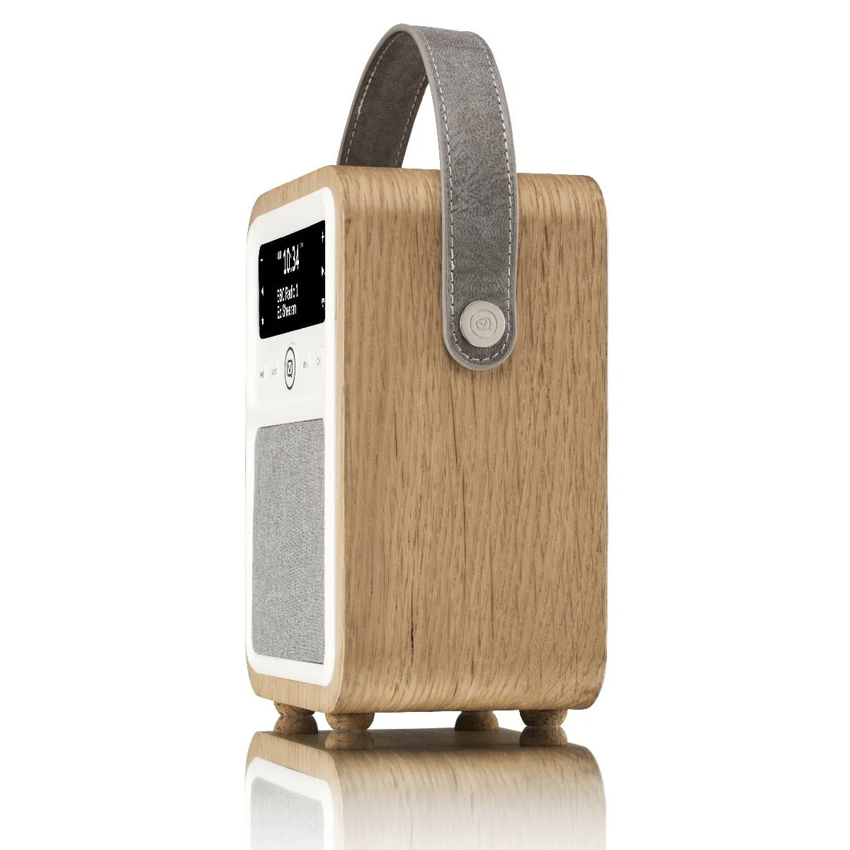 VQ Monty Portable DAB/FM Radio & Bluetooth Speaker with Rechargeable Battery Pack in Oak - Image 4