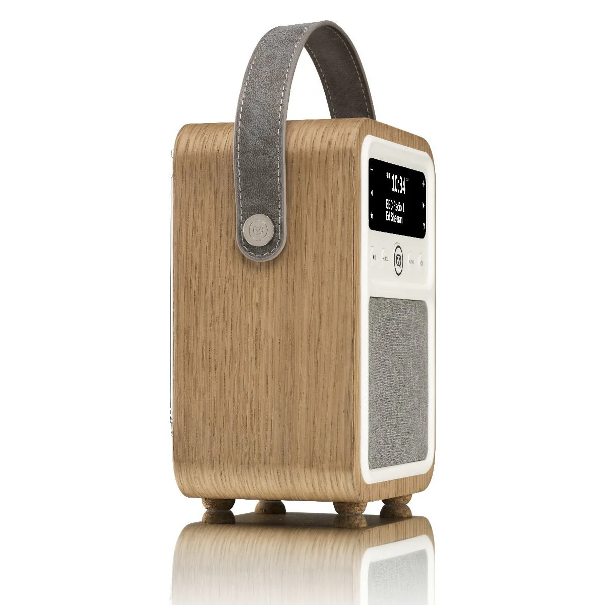 VQ Monty Portable DAB/FM Radio & Bluetooth Speaker with Rechargeable Battery Pack in Oak - Image 5