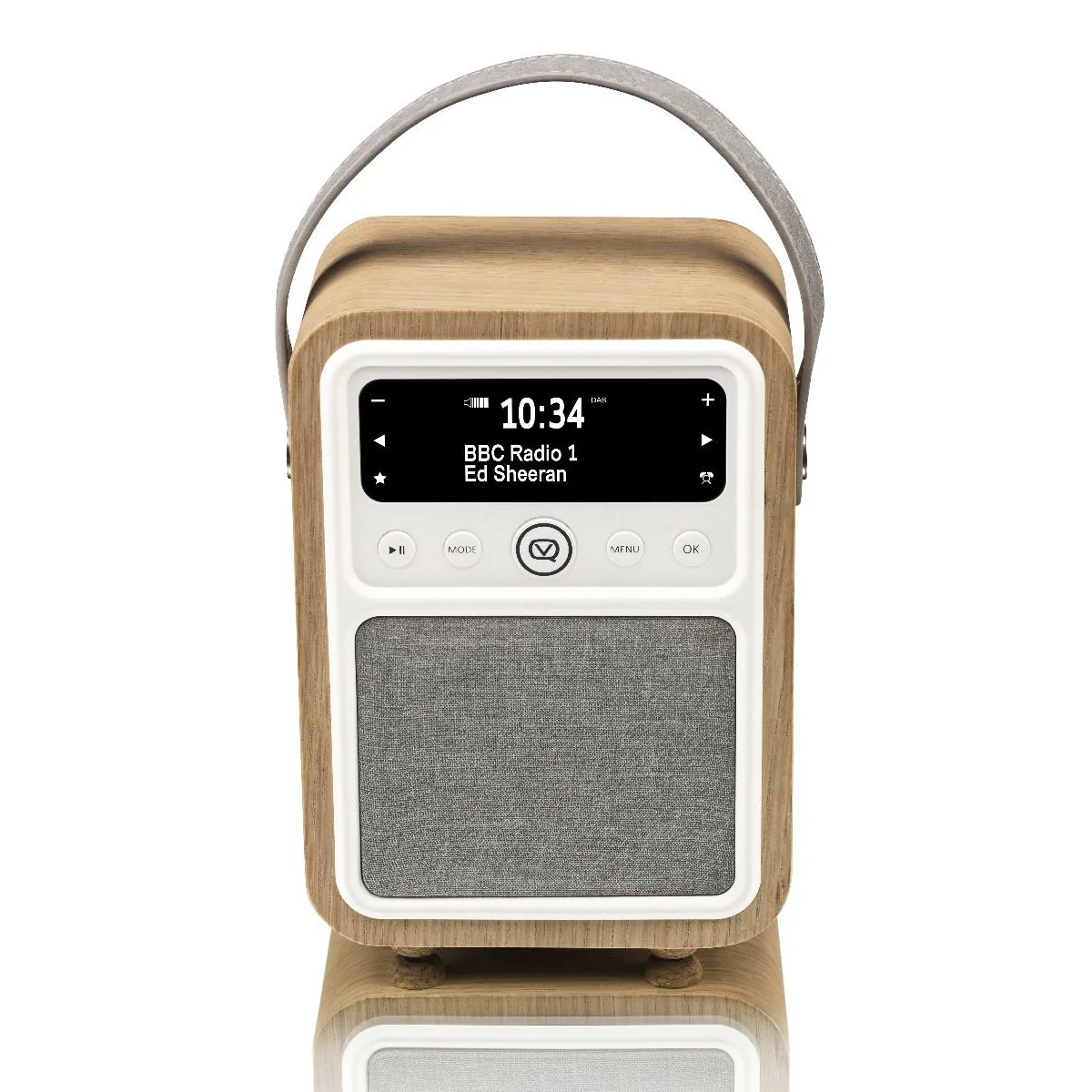 VQ Monty Portable DAB/FM Radio & Bluetooth Speaker with Rechargeable Battery Pack in Oak - Image 6