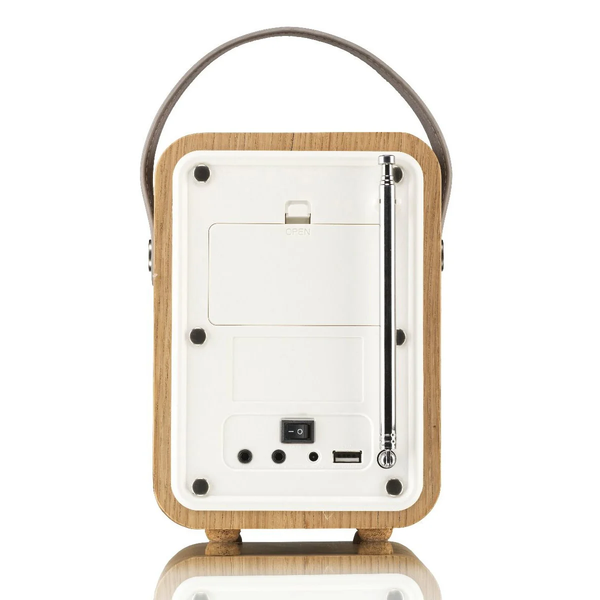 VQ Monty Portable DAB/FM Radio & Bluetooth Speaker with Rechargeable Battery Pack in Oak - Image 7