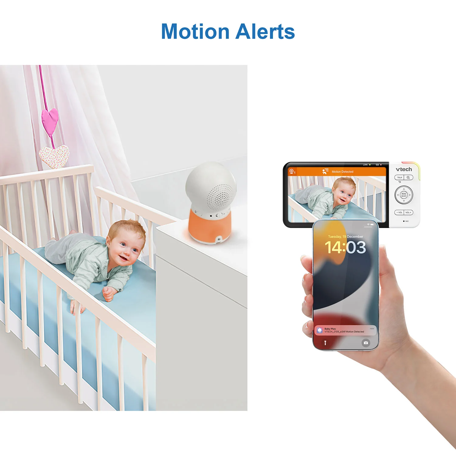 VTech RM5755HD 5" Smart Video Baby Monitor - Image 15