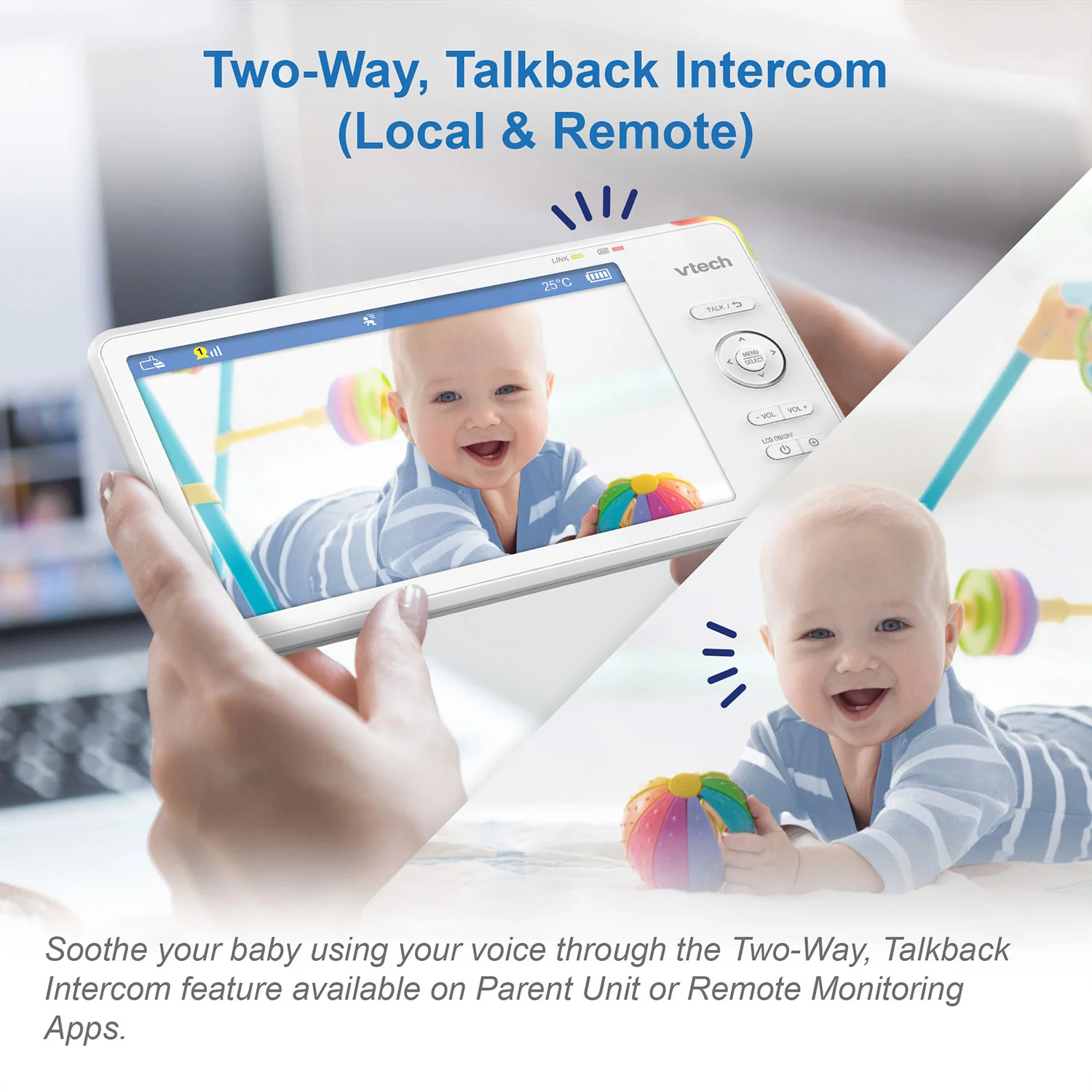 VTech RM7766HD 7" PTZ Smart Video Baby Monitor - Image 11