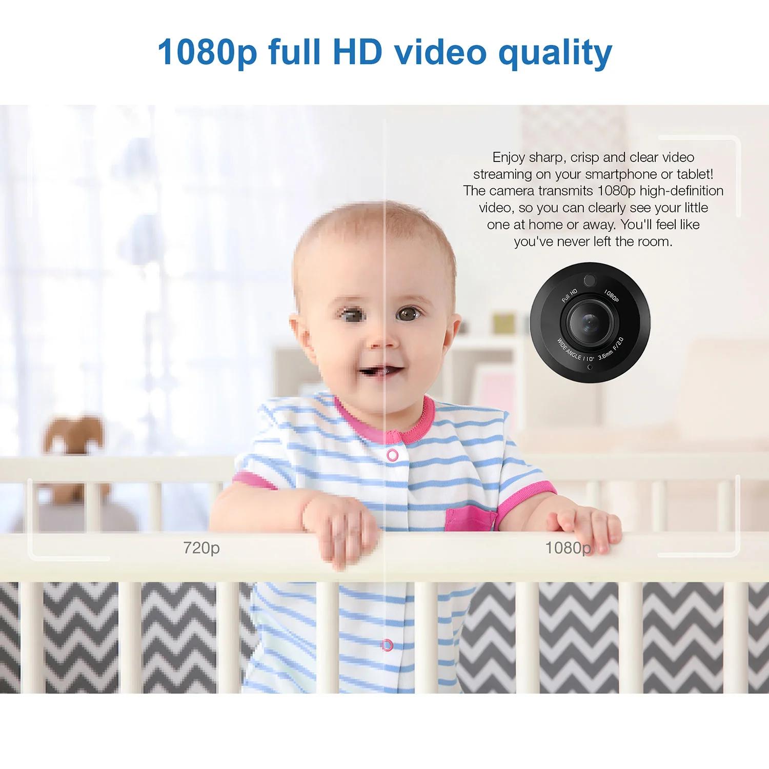 VTech RM7767HD 7" PTZ Smart Video Baby Monitor - Image 7