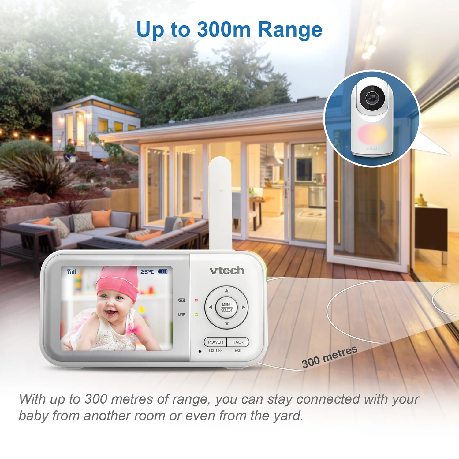 VTech VM3263 2.8" PTZ Digital Video Baby Monitor - Image 8