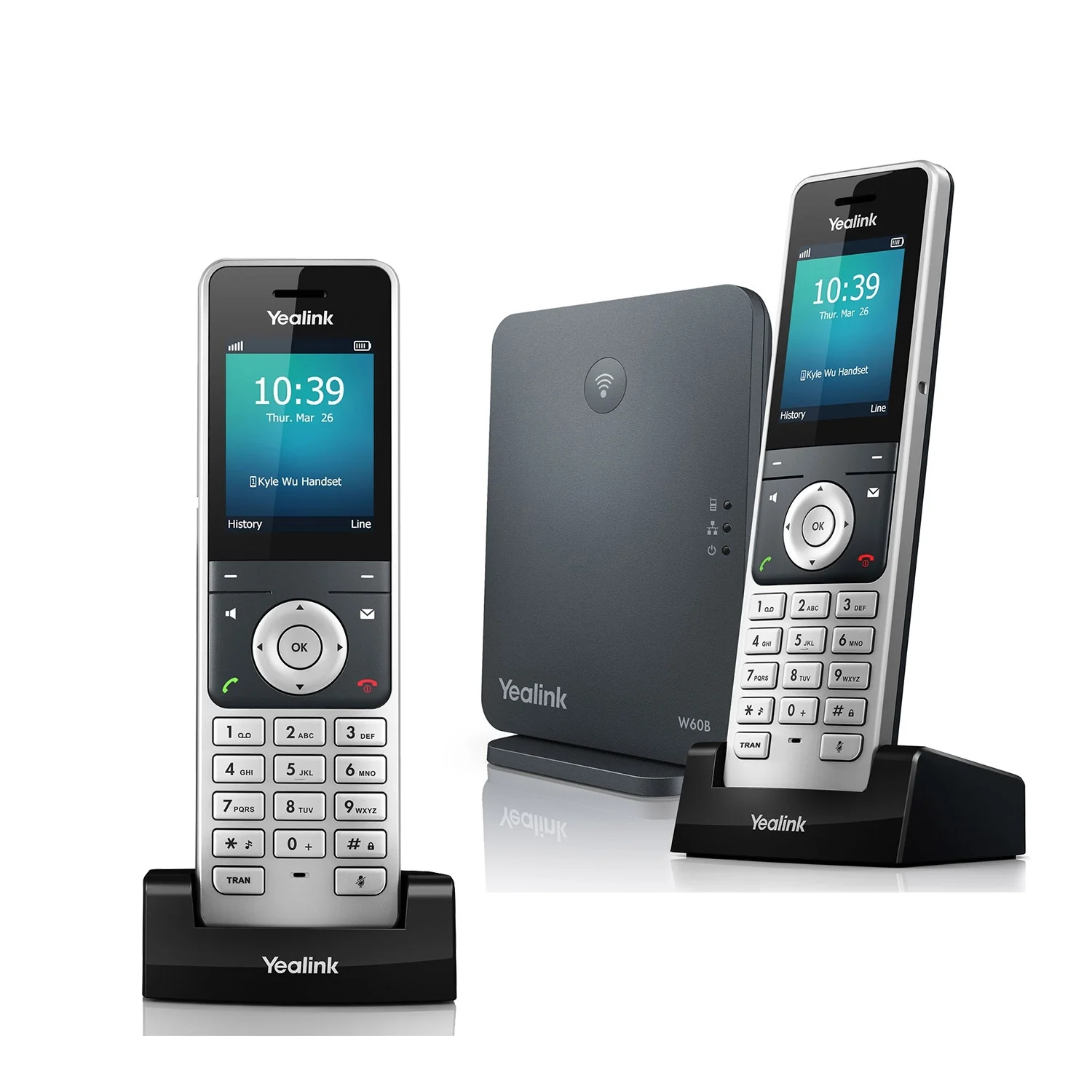 Yealink W60P VoIP Cordless Phone, Twin Handset